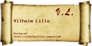 Vilhelm Lilla névjegykártya